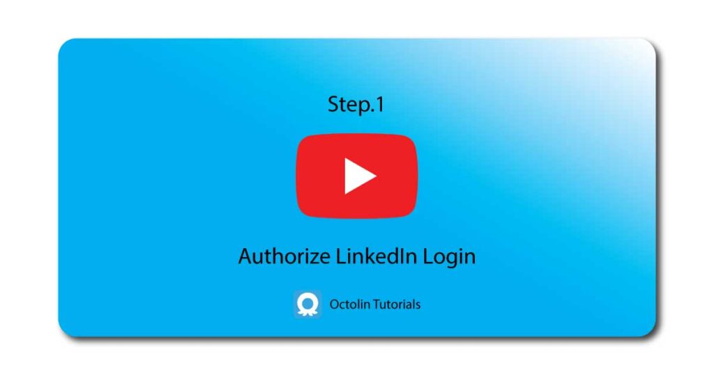 how to login linkedIn via Octolin